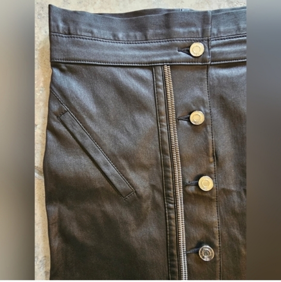 Revolve Black Leather Mini Skirt - Picture 3 of 9